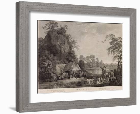 Shooting, Plate 1, Engraved by William Woollett (1735-85) 1769 (Fifth State Engraving and Etching)-George Stubbs-Framed Giclee Print