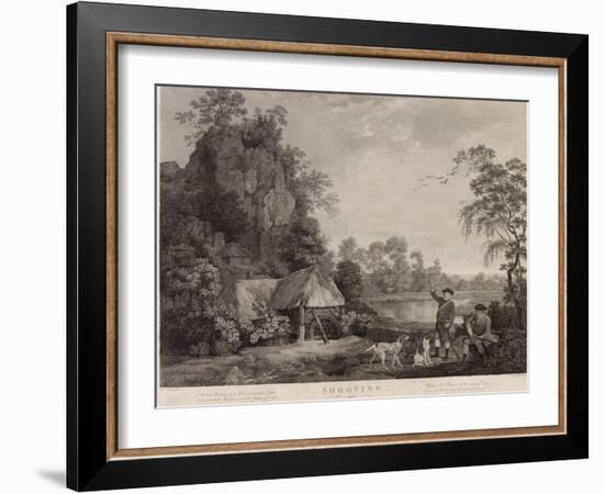 Shooting, Plate 1, Engraved by William Woollett (1735-85) 1769 (Fifth State Engraving and Etching)-George Stubbs-Framed Giclee Print