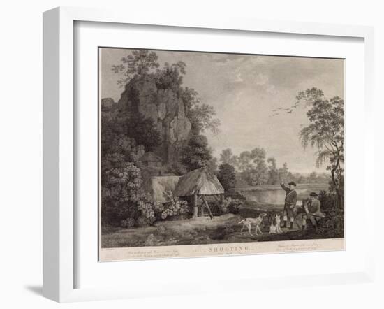 Shooting, Plate 1, Engraved by William Woollett (1735-85) 1769 (Fifth State Engraving and Etching)-George Stubbs-Framed Giclee Print