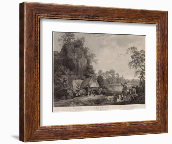 Shooting, Plate 1, Engraved by William Woollett (1735-85) 1769 (Fifth State Engraving and Etching)-George Stubbs-Framed Premium Giclee Print