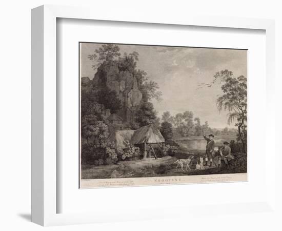 Shooting, Plate 1, Engraved by William Woollett (1735-85) 1769 (Fifth State Engraving and Etching)-George Stubbs-Framed Giclee Print