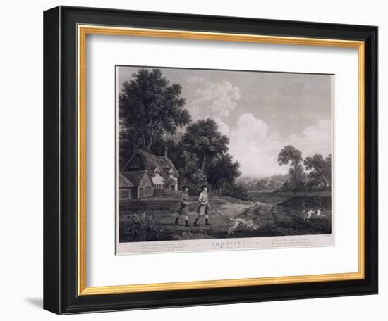 Shooting, Plate 2, Engraved by William Woollett (1735-85) 1770 (Fifth State Engraving and Etching)-George Stubbs-Framed Giclee Print