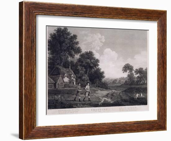 Shooting, Plate 2, Engraved by William Woollett (1735-85) 1770 (Fifth State Engraving and Etching)-George Stubbs-Framed Giclee Print