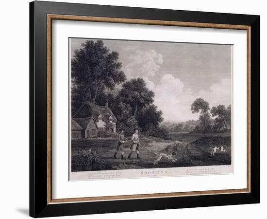 Shooting, Plate 2, Engraved by William Woollett (1735-85) 1770 (Fifth State Engraving and Etching)-George Stubbs-Framed Giclee Print