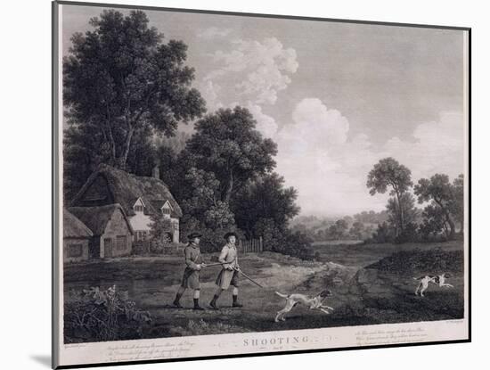 Shooting, Plate 2, Engraved by William Woollett (1735-85) 1770 (Fifth State Engraving and Etching)-George Stubbs-Mounted Giclee Print