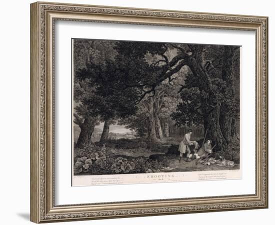 Shooting, Plate 4, Engraved by William Woollett (1735-85) 1771 (Engraving with Etching)-George Stubbs-Framed Giclee Print