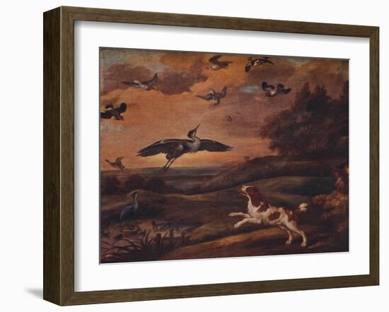 'Shooting Plover', late 17th century, (1922)-Francis Barlow-Framed Giclee Print