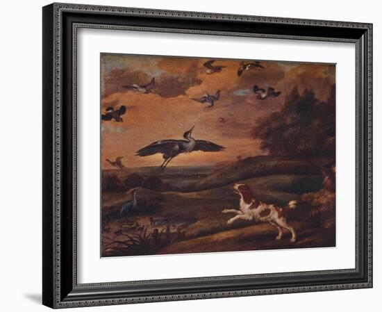 'Shooting Plover', late 17th century, (1922)-Francis Barlow-Framed Giclee Print