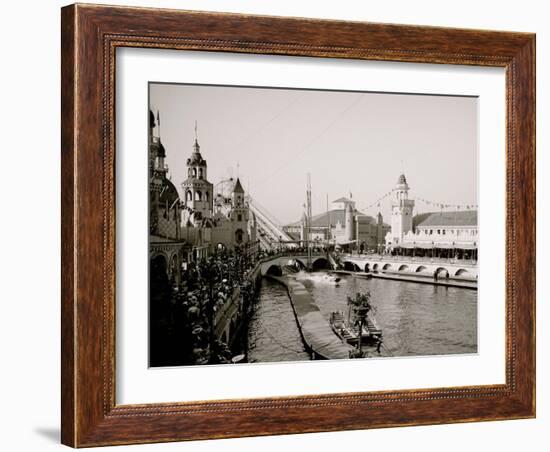 Shooting the Chutes, Luna Park, Coney Island, N.Y.-null-Framed Photo