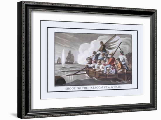 Shooting the Harpoon at a Whale-J.h. Clark-Framed Art Print