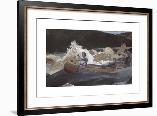 Shooting the Rapids, Saguenay River-Winslow Homer-Framed Premium Giclee Print