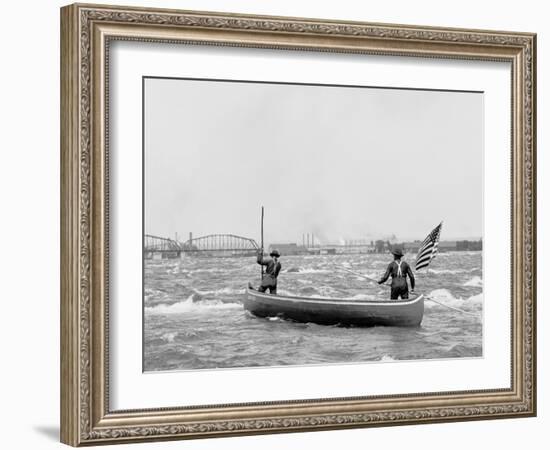 Shooting the Rapids, Sault Saint Marie, Mich.-null-Framed Photo