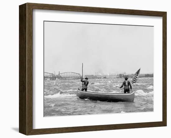 Shooting the Rapids, Sault Saint Marie, Mich.-null-Framed Photo