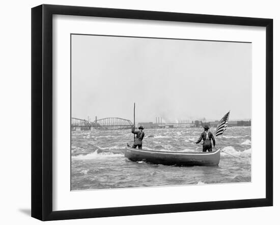 Shooting the Rapids, Sault Saint Marie, Mich.-null-Framed Photo