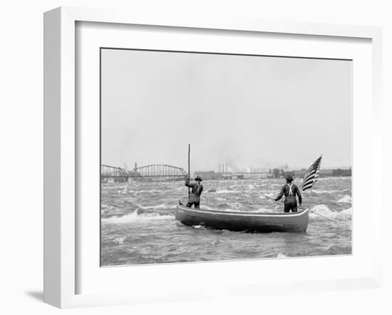 Shooting the Rapids, Sault Saint Marie, Mich.-null-Framed Photo