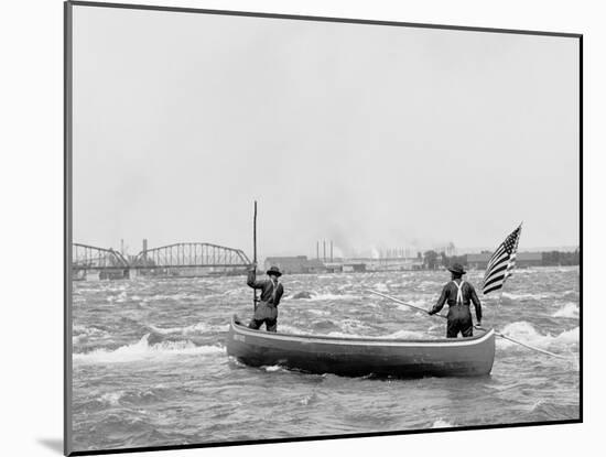 Shooting the Rapids, Sault Saint Marie, Mich.-null-Mounted Photo