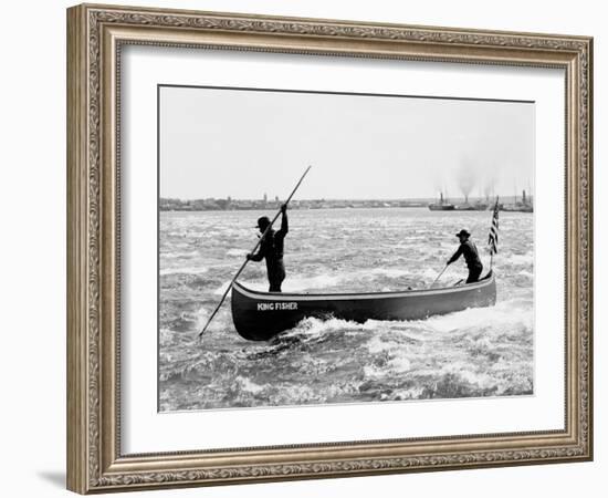 Shooting the Rapids, Sault Ste. Marie, Mich.-null-Framed Photo