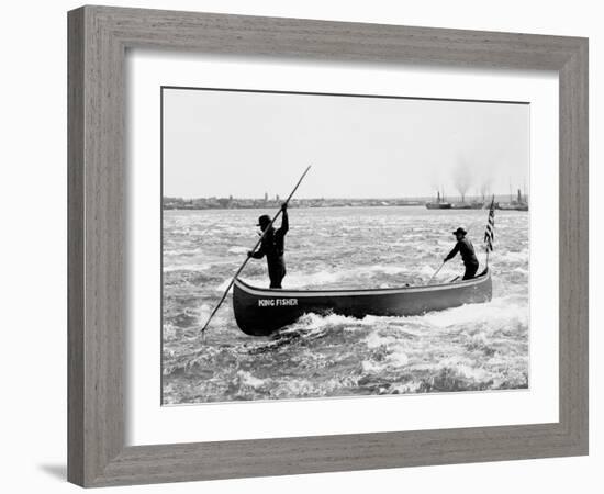 Shooting the Rapids, Sault Ste. Marie, Mich.-null-Framed Photo