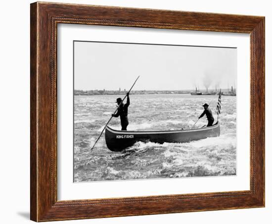 Shooting the Rapids, Sault Ste. Marie, Mich.-null-Framed Photo