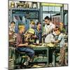 "Shop Class", March 19, 1955-Stevan Dohanos-Mounted Giclee Print