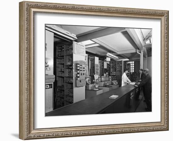 Shop Counter, Globe and Simpson Auto Electrical Engineers, Nottingham, Nottinghamshire, 1961-Michael Walters-Framed Photographic Print