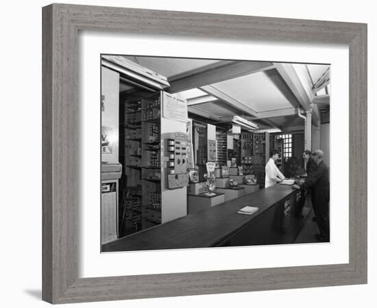 Shop Counter, Globe and Simpson Auto Electrical Engineers, Nottingham, Nottinghamshire, 1961-Michael Walters-Framed Photographic Print