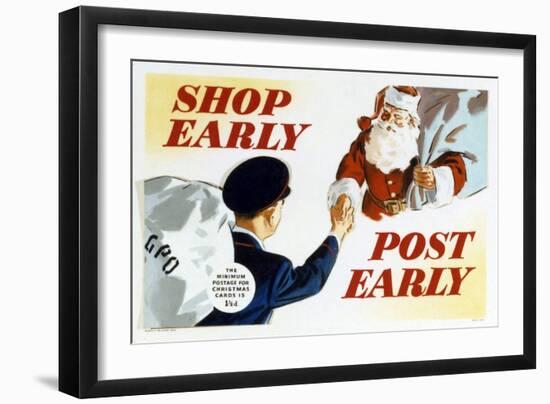 Shop Early, Post Early-null-Framed Art Print
