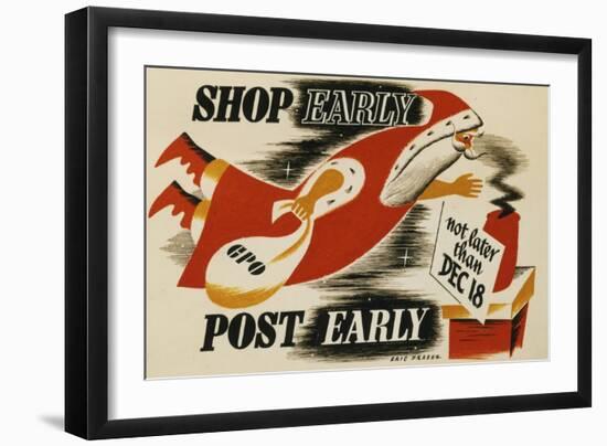 Shop Early, Post Early-Eric Fraser-Framed Art Print