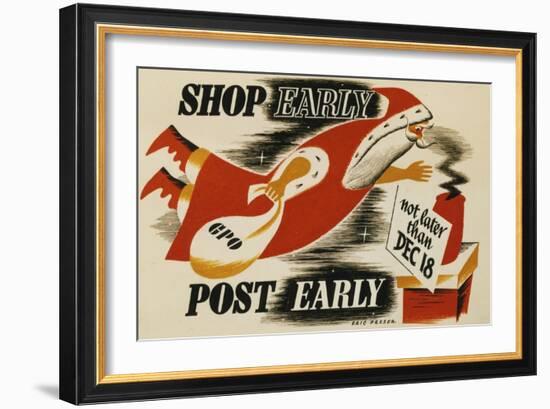Shop Early, Post Early-Eric Fraser-Framed Art Print