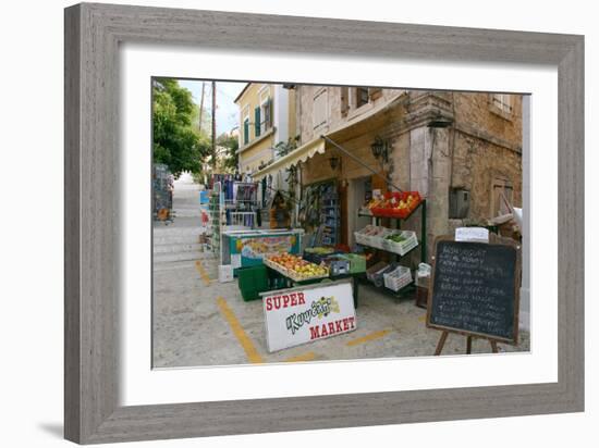 Shop, Fiskardo, Kefalonia, Greece-Peter Thompson-Framed Photographic Print