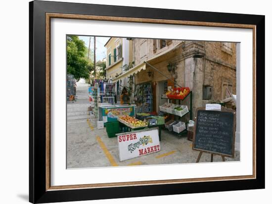 Shop, Fiskardo, Kefalonia, Greece-Peter Thompson-Framed Photographic Print