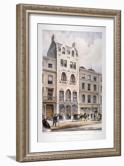 Shop Fronts on New Bond Street, Westminster, London, C1860-Robert Dudley-Framed Giclee Print