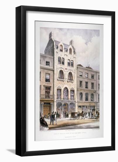 Shop Fronts on New Bond Street, Westminster, London, C1860-Robert Dudley-Framed Giclee Print