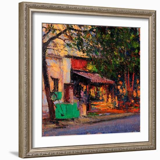 Shop in Last Light, Pondicherry, 2017-Andrew Gifford-Framed Giclee Print