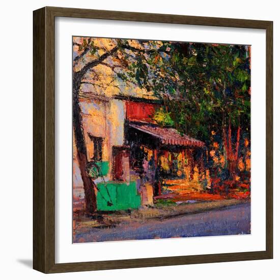 Shop in Last Light, Pondicherry, 2017-Andrew Gifford-Framed Giclee Print