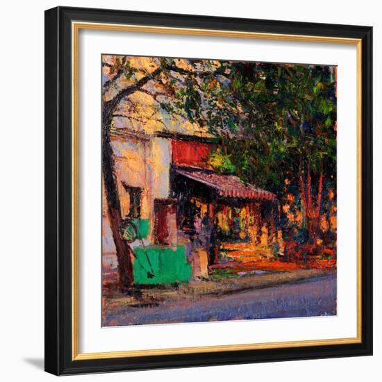 Shop in Last Light, Pondicherry, 2017-Andrew Gifford-Framed Giclee Print