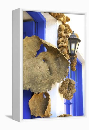 Shop Selling Sponges a Tradition of Kalymnos, Kalymnos, Dodecanese, Greek Islands, Greece, Europe-Neil Farrin-Framed Premier Image Canvas