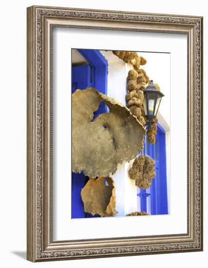 Shop Selling Sponges a Tradition of Kalymnos, Kalymnos, Dodecanese, Greek Islands, Greece, Europe-Neil Farrin-Framed Photographic Print