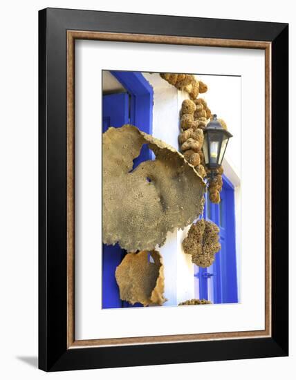 Shop Selling Sponges a Tradition of Kalymnos, Kalymnos, Dodecanese, Greek Islands, Greece, Europe-Neil Farrin-Framed Photographic Print