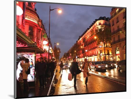 Shoppers along Boulevard Haussmann, Paris, France-Michele Molinari-Mounted Photographic Print