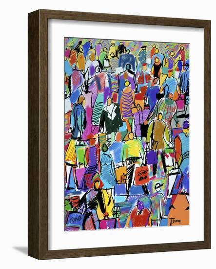 Shoppers-Diana Ong-Framed Giclee Print