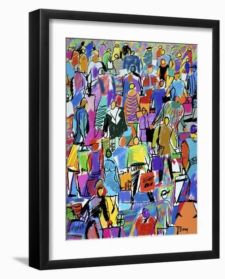 Shoppers-Diana Ong-Framed Giclee Print