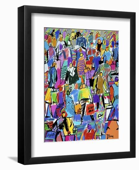 Shoppers-Diana Ong-Framed Giclee Print