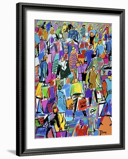 Shoppers-Diana Ong-Framed Giclee Print