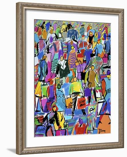 Shoppers-Diana Ong-Framed Giclee Print