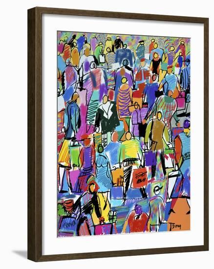 Shoppers-Diana Ong-Framed Giclee Print