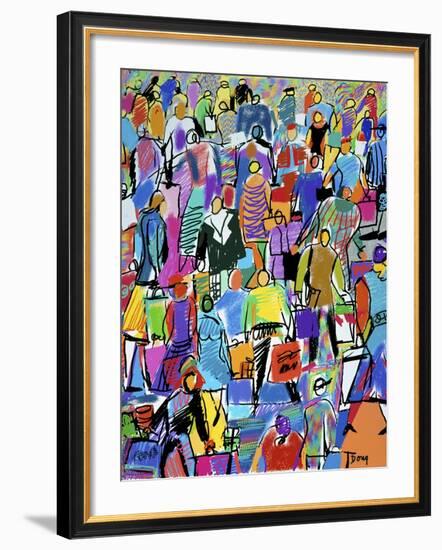 Shoppers-Diana Ong-Framed Giclee Print