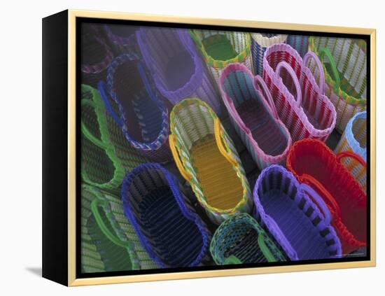 Shopping Bags near Palacio de Gobierno, Oaxaca, Mexico-Judith Haden-Framed Premier Image Canvas