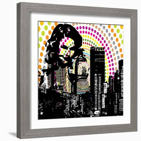 Shopping City-Jean-François Dupuis-Framed Art Print