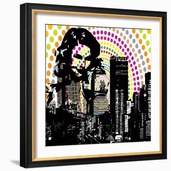 Shopping City-Jean-François Dupuis-Framed Art Print